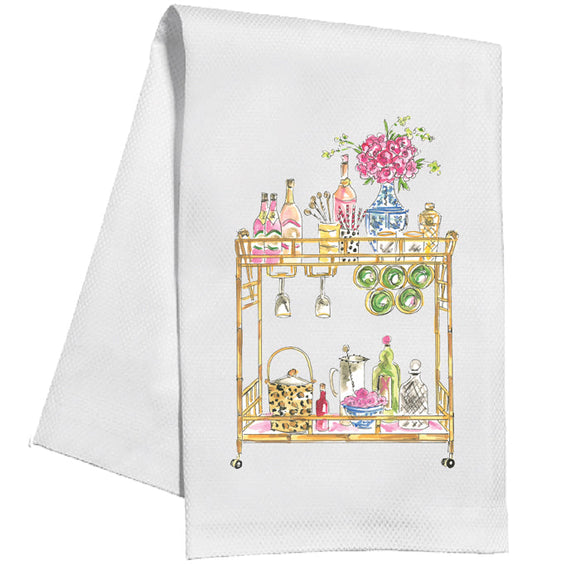 CHAMPAGNE BAR CART KITCHEN TOWEL