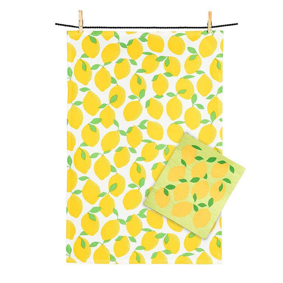 LEMONS DISHCLOTH & TOWEL SET