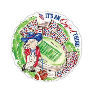 RED & BLUE OXFORD DIE CUT PLACEMAT