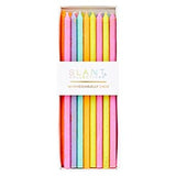MULTI-COLORED GLITTER CANDLES, SET OF 16