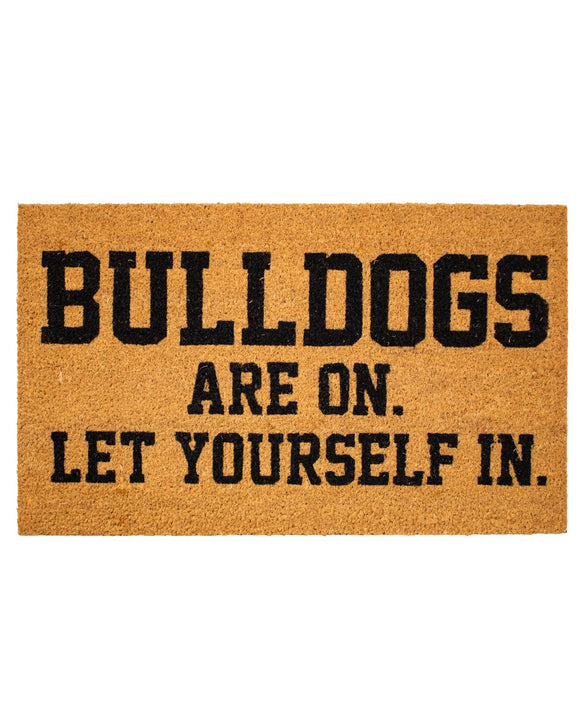 BULLDOGS ARE ON DOOR MAT