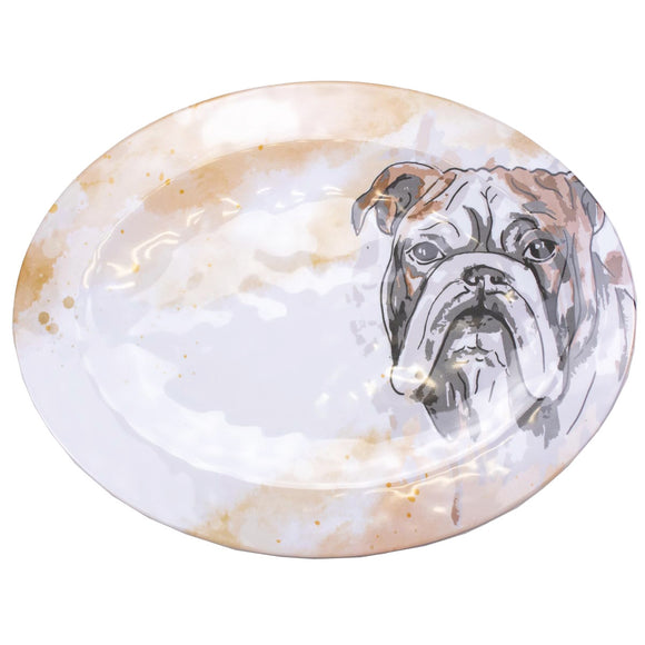 BULLDOG LOVE MELAMINE PLATTER