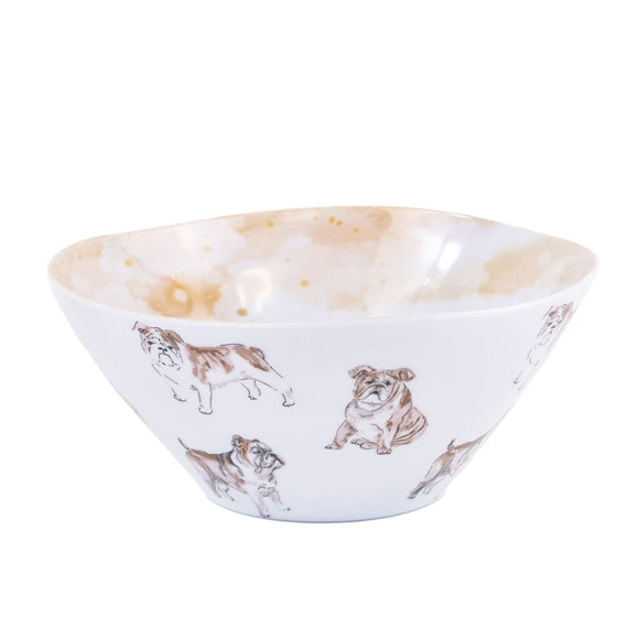 BULLDOG LOVE MELAMINE BOWL