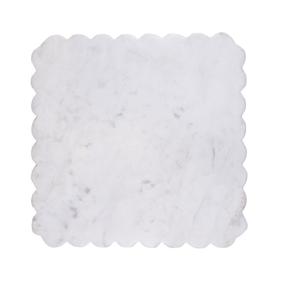 SCALLOPED MARBLE SERVING BOARD