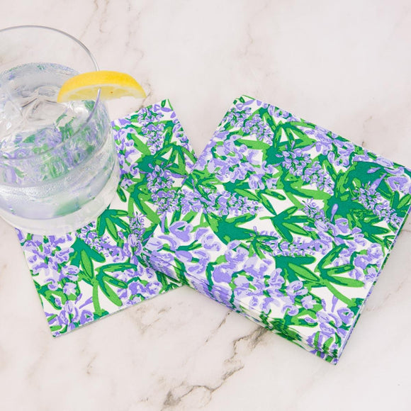 BLUE BONNET COCKTAIL NAPKINS