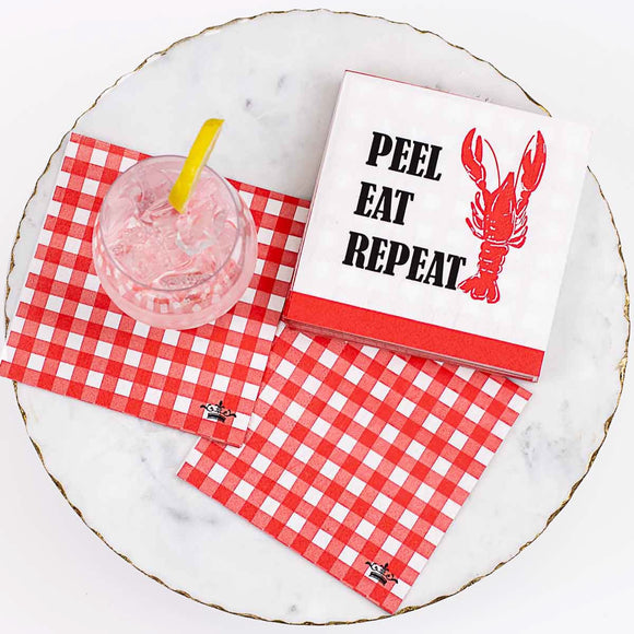 PEEL, EAT, REPEAT COCKTAIL NAPKINS