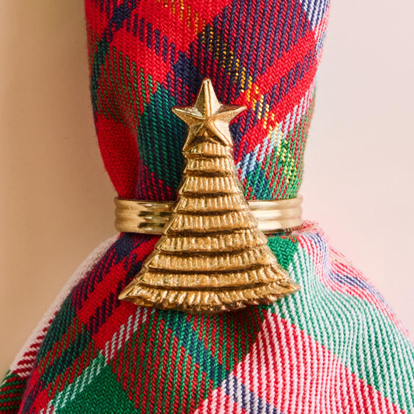 CHRISTMAS TREE NAPKIN RINGS, SET OF 4