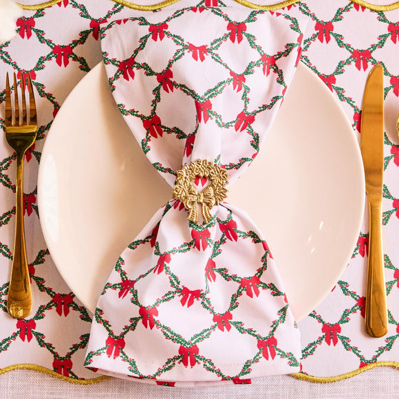 HOLIDAY TRELLIS TEA TOWEL