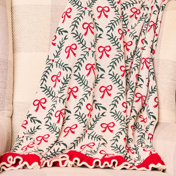 HOLIDAY TRELLIS BLANKET/THROW