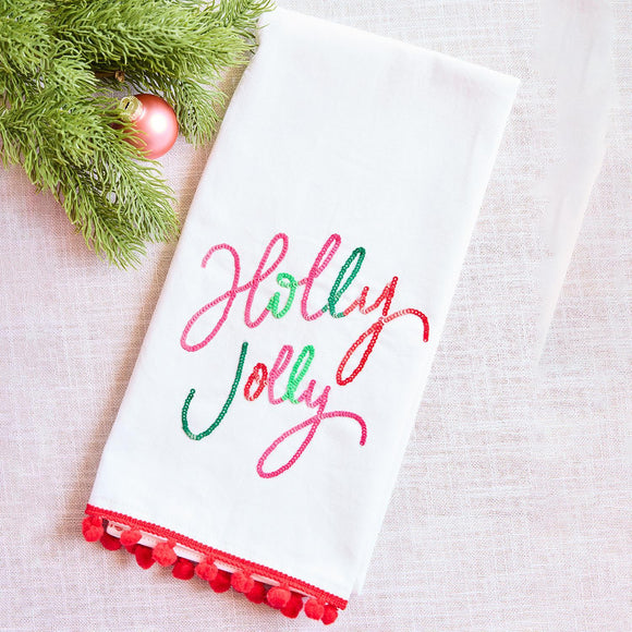 HOLLY JOLLY TEA TOWEL