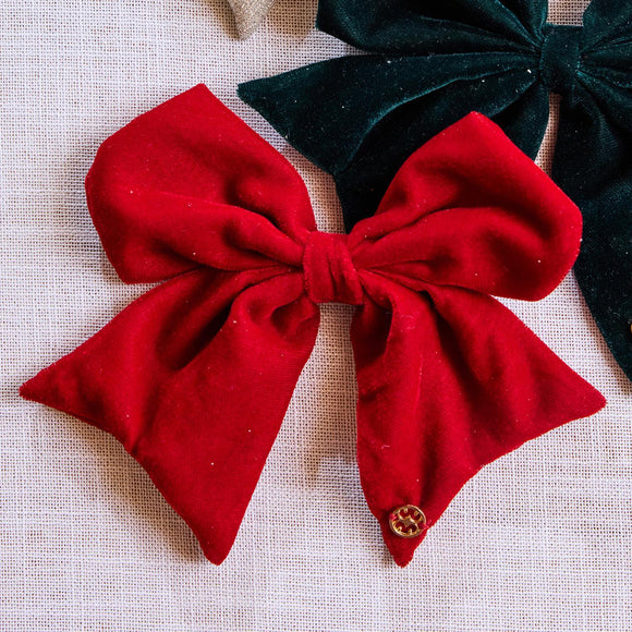 RED VELVET MAGNETIC BOW
