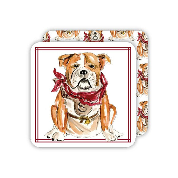 BULLDOG SQUARE PAPER COASTER SET