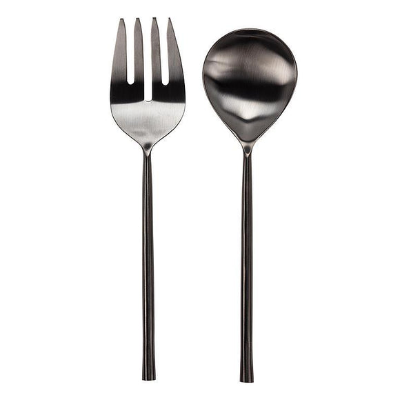 MATTE BLACK SALAD SERVERS, 11