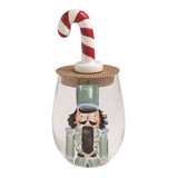 NUTCRACKER WINE GLASS & STOPPER SET, ASST.