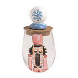 NUTCRACKER WINE GLASS & STOPPER SET, ASST.