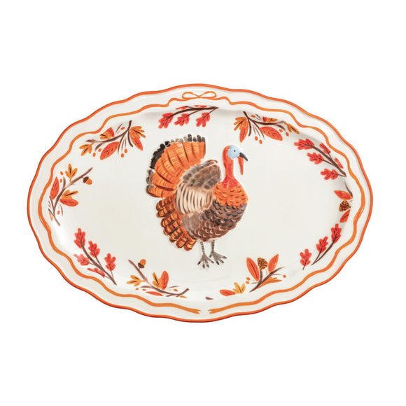 WHIMSICAL TURKEY PLATTER