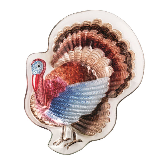 FUSED GLASS TURKEY PLATTER