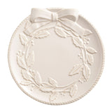 WHITE WREATH ROUND PLATTER