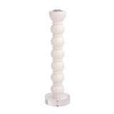 WHITE RESIN TAPER HOLDER, LARGE