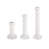 WHITE RESIN TAPER HOLDER, MEDIUM