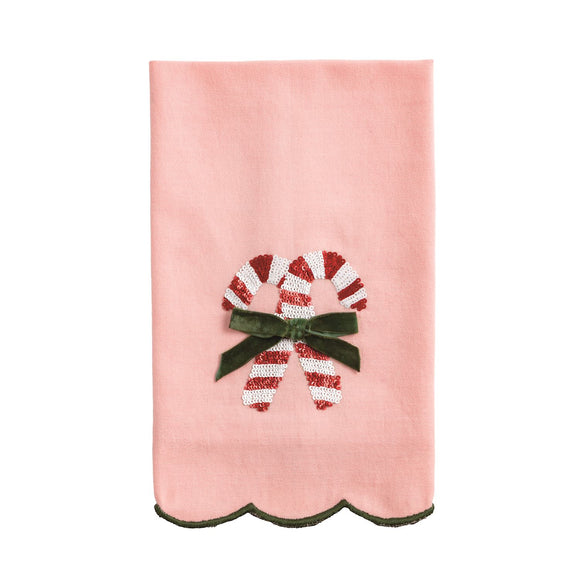 CANDY CANE SEQUIN TOWEL