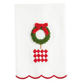 CHRISTMAS FRENCH KNOT TOPIARY TOWEL