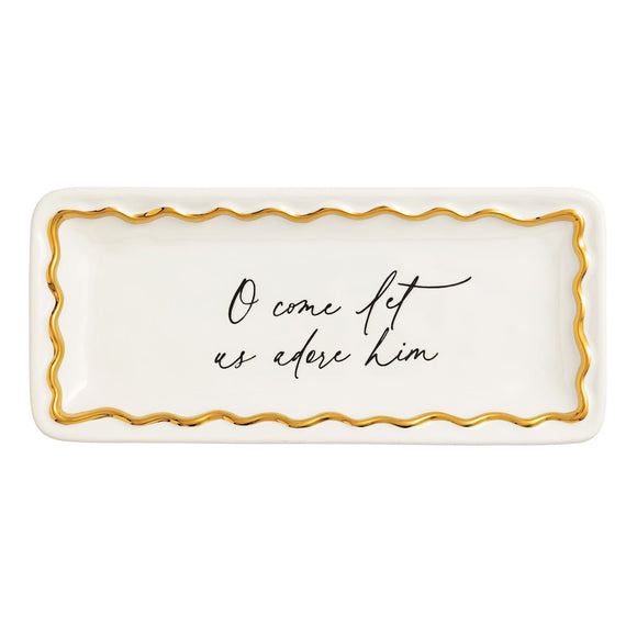 GOLD ADORE HIM SENTIMENT TRAY