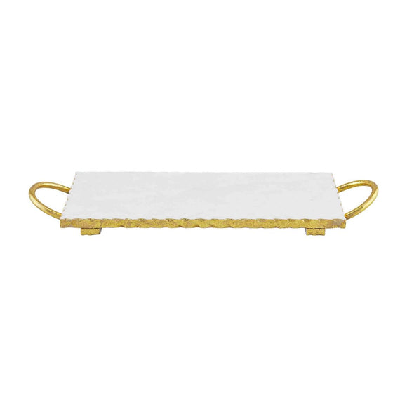 GOLD & MARBLE BOARD w/HANDLES
