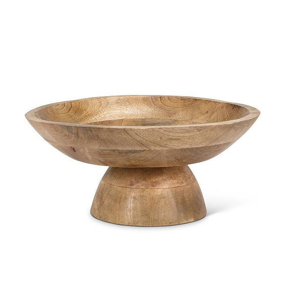 CLASSIC WOOD PEDESTAL BOWL