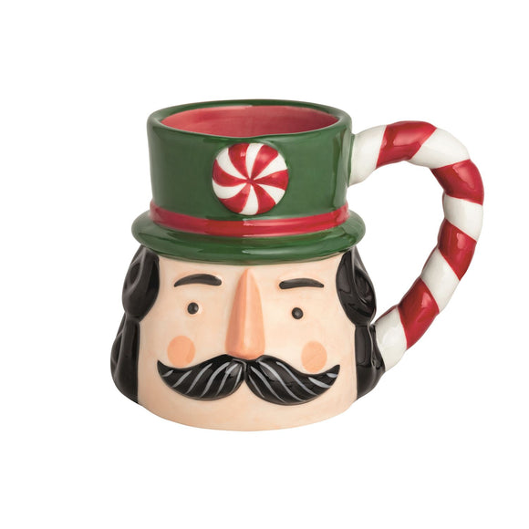 CANDY CANE NUTCRACKER HANDLE MUG