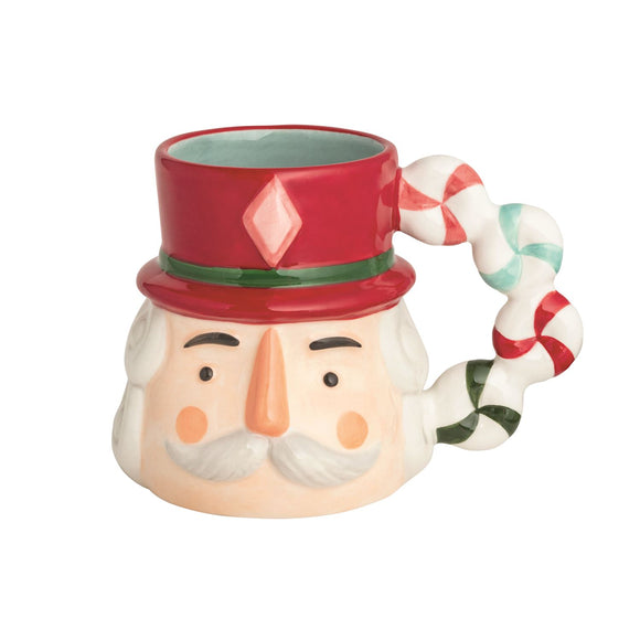 RED NUTCRACKER CANDY HANDLE MUG