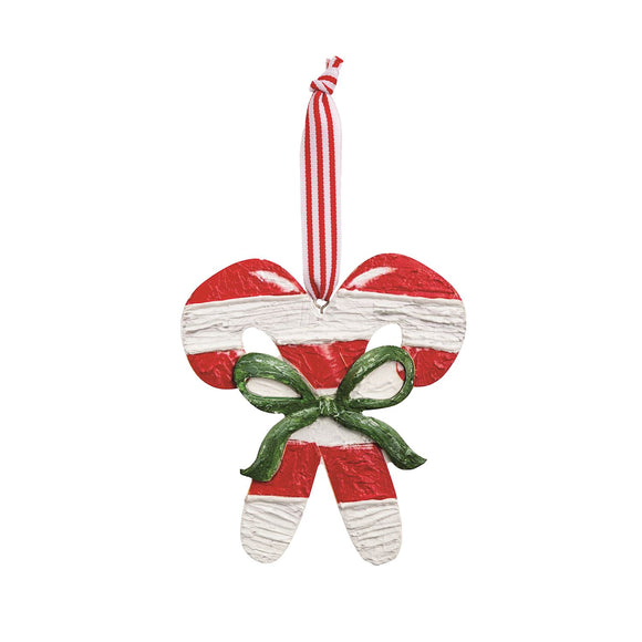 CANDY CANE PAINTED ORNAMENT