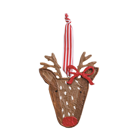 REINDEER PAINTED ORNAMENT