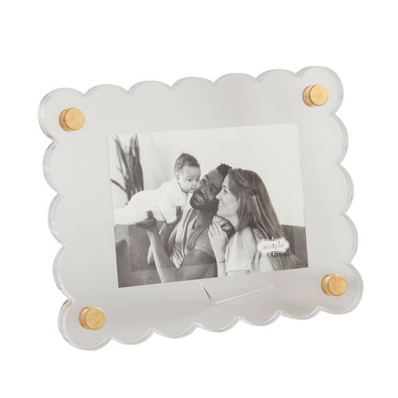 SCALLOPED RECTANGLE ACRYLIC FRAME