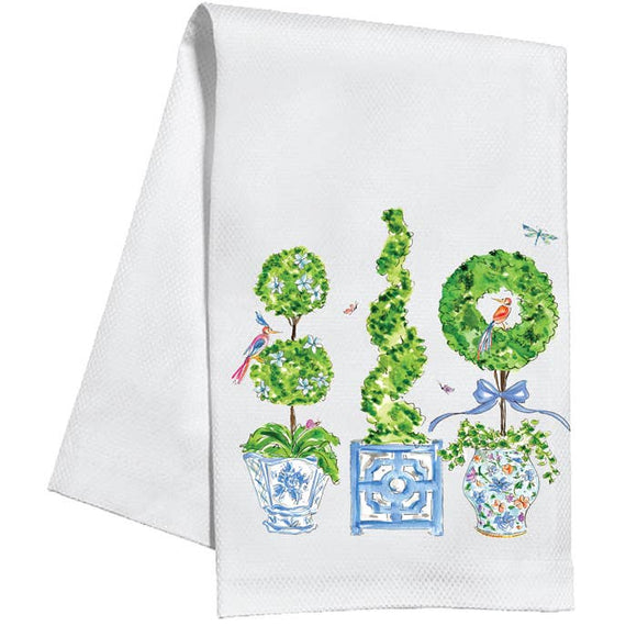 BLUE BOXWOOD TOPIARY KITCHEN TOWEL