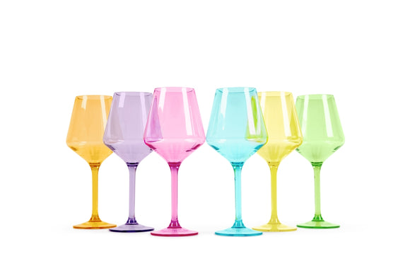 ACRYLIC STEMMED WINEGLASS, BRIGHT