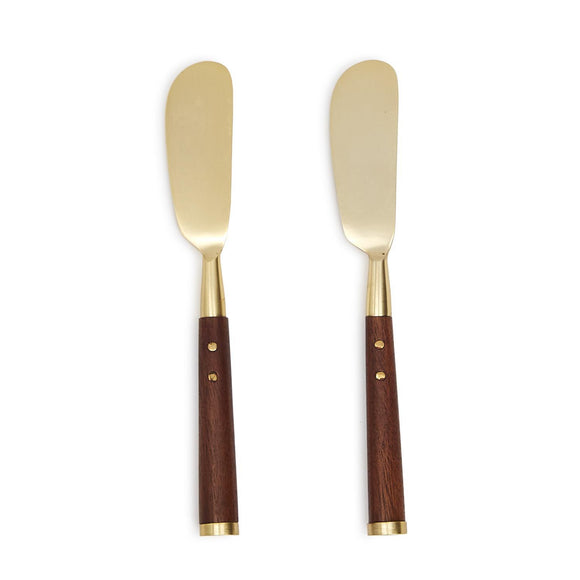 ACACIA WOOD SPREADERS, SET OF 2