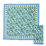 HAMPTON FLORAL BLOCK PRINT NAPKIN SET, SET OF 4