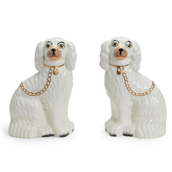 STAFFORDSHIRE DOG STATUES, SET OF 2