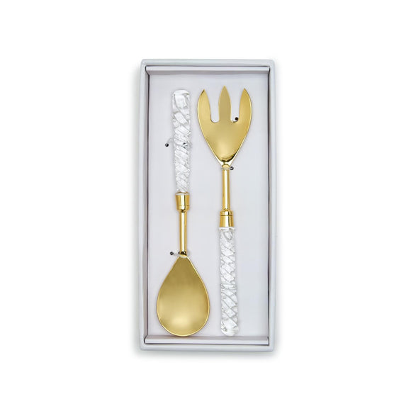 CRYSTAL CLEAR SALAD SERVERS, SET OF 2