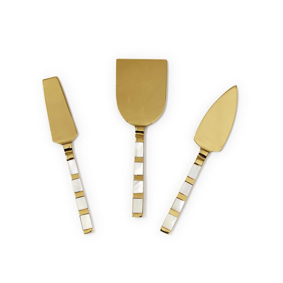 MOTHER OF PEARL CHEESE KNIVES, SET OF 3