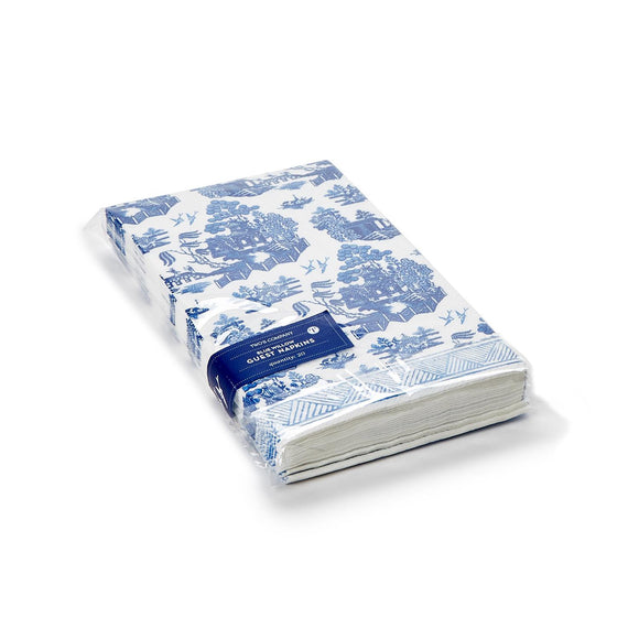 BLUE WILLOW GUEST TOWEL NAPKINS