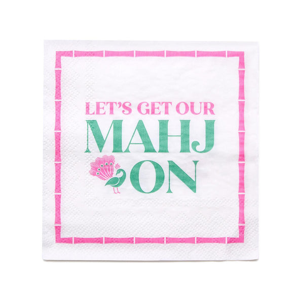 LET'S MAHJ ON COCKTAIL NAPKINS