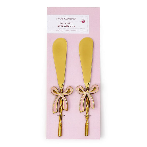 PINK BOW SPREADERS, SET OF 2