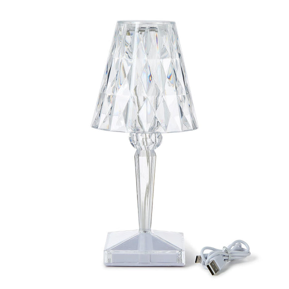 COLOR CHANGING CRYSTAL LED CORDLESS TABLE LAMP