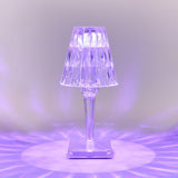 COLOR CHANGING CRYSTAL LED CORDLESS TABLE LAMP