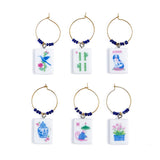 MAHJONG WINE CHARMS, SET of 6