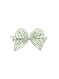 GREEN STRIPE MAGNETIC BOW