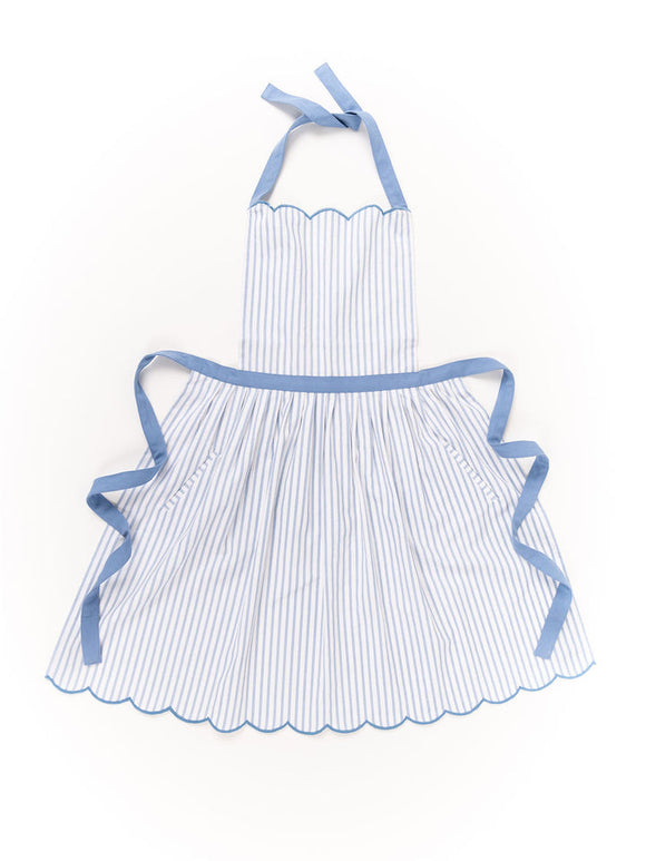 BLUE STRIPE ADULT APRON