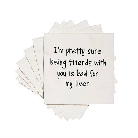 BAD FOR LIVER COCKTAIL NAPKIN